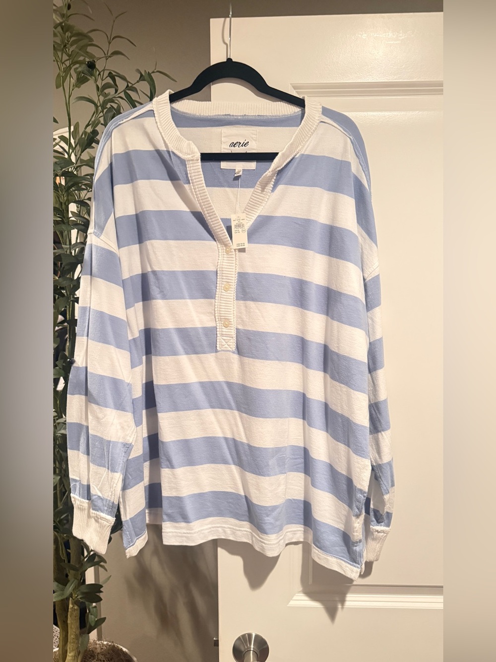 Aerie Poolside Terry Henley Sweatshirt - Picture 2 of 4